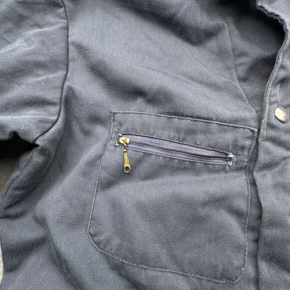 Vintage Madewell Mechanic Workwear Quilt Lined Coverall 36-38 x30 Large Gray Red - Picture 14 of 16